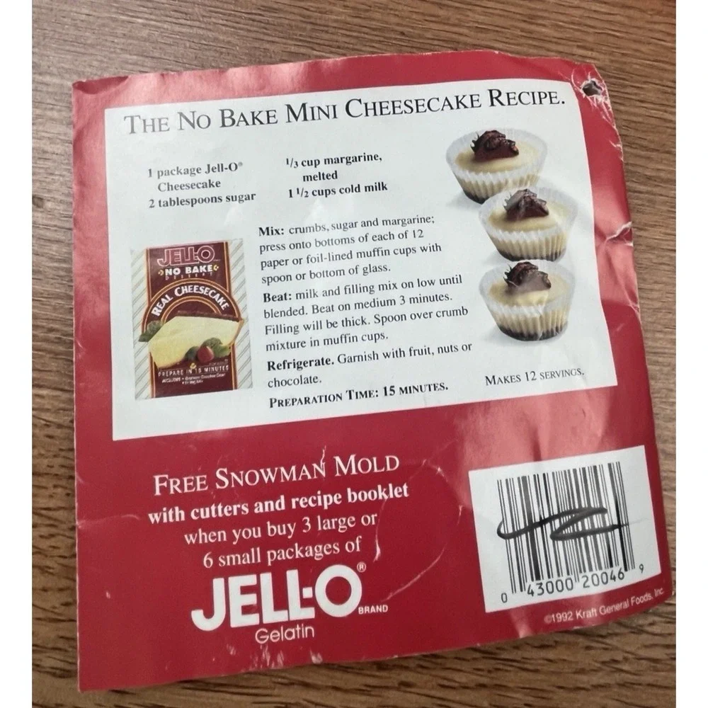 Set of 4 Vintage Jello Large 9